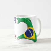 Mug Brésil Brésil États-Unis États-Unis Amérique (Devant droit)
