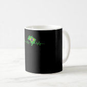 Mug Brésil Drapeau de coeur pouls brésilien (Devant droit)