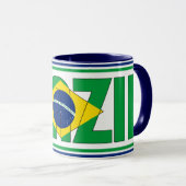 Mug Brésil Drapeau National Café Patriotique (Devant droit)