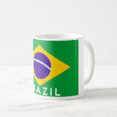 Mug brésil nom du symbole du drapeau du pays (Devant droit)