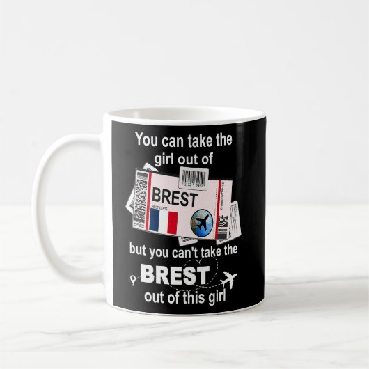 Mug Brest Boarding Pass Brest Girl Brest (Gauche)