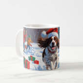 Mug Bretagne Espagne Noël Festive Scène de neige (Devant gauche)