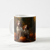 Mug Bretagne Espagnol Chiot Espagnol Automne Délice Ci (Devant gauche)