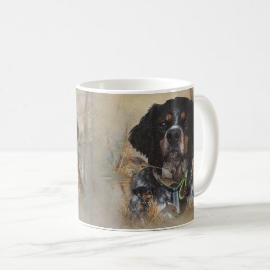 Mug Bretagne française, Art de chasse aux oiseaux (Devant droit)