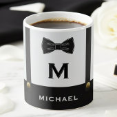 Mug Bretelles & Nœud Papillon Nom Monogramme Garçon