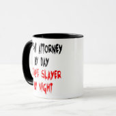 Mug Brevet avocat Zombie Slayer plaisanter (Devant gauche)