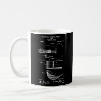 Mug Brevet de guitare acoustique Imprimer 1916 Musique