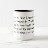 Mug Brevet et clause de Copyright (constitution des (Centre)
