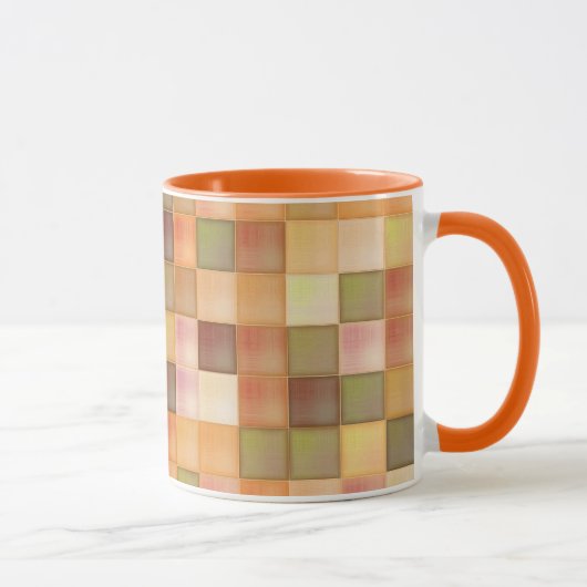 Mug breveté par un Carré orange profond (Droite)