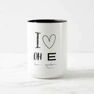 Mug Brew au coeur : J'aime Oh E