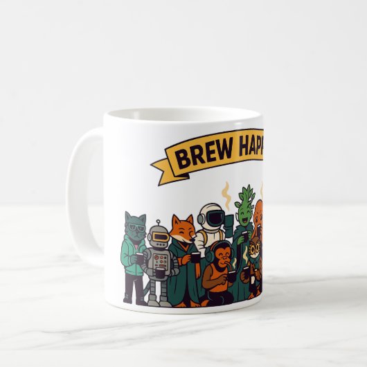 Mug “Brew Happy! Coffee Crew (Devant gauche)