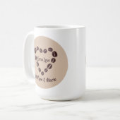 Mug Brew Love Coffee Bean Heart (Devant gauche)