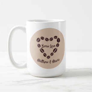 Mug Brew Love Coffee Bean Heart