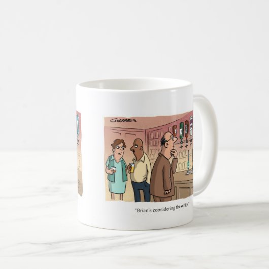 Mug Brian considère l'optique (Devant droit)