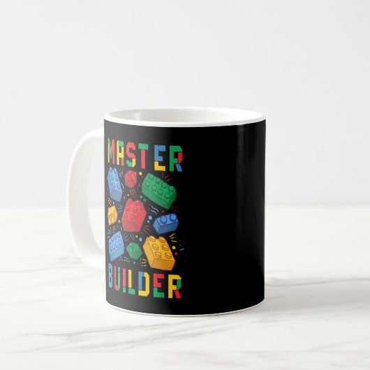 Mug Brick Builder Funny Blocks Master Builder (Devant gauche)