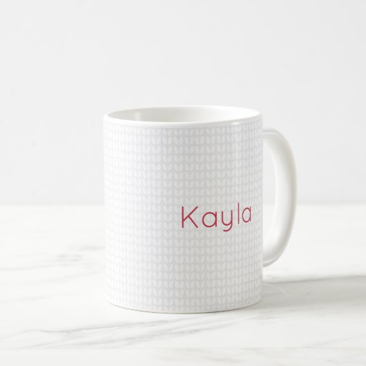 Mug Brick Red Je Sens Knitty, Oh Tellement Knitty (Devant droit)