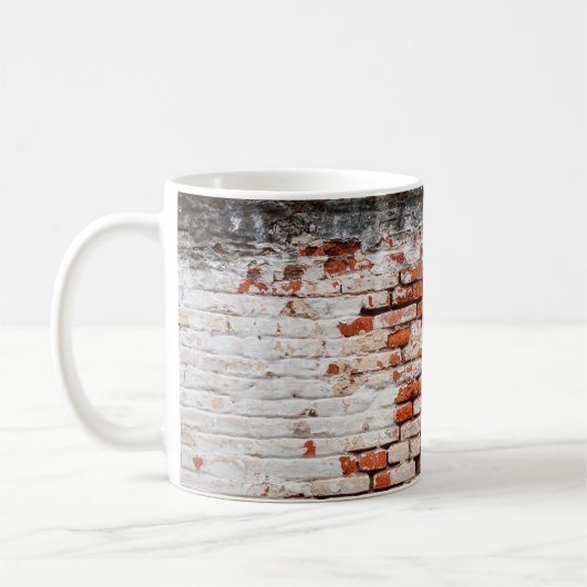 Mug brick wall on the roadabandoned, abstract, aged, (Gauche)
