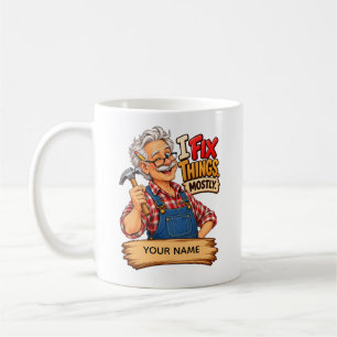 Mug Bricoleur Drôle – Cadeau Personnalisé pour Papy