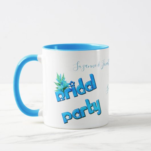 Mug Bridal Party Cute Personalized Wedding  (Gauche)