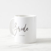 Mug Bride Chic Argent Faux Parties scintillant Typogra (Devant gauche)
