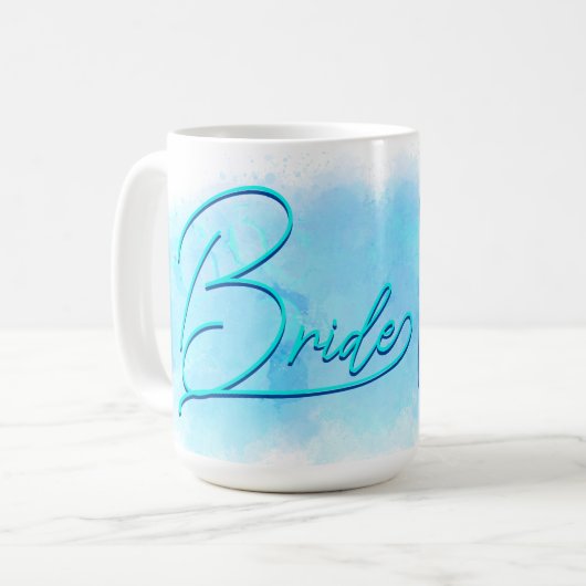 Mug Bride Modèle photo de l'écriture (Devant gauche)