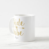 Mug Bride Tribe Mariage d'or personnalisé (Devant gauche)