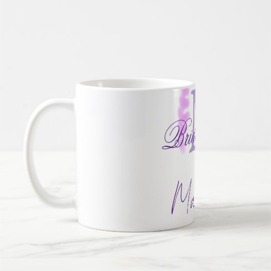 Mug Bride tribe monogram purple ruffle pink border spa (Gauche)