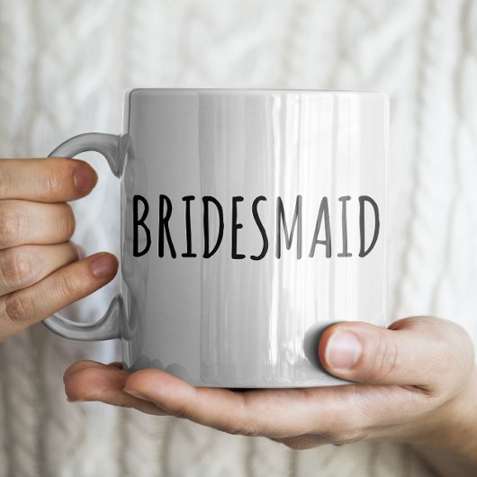 Mug "Bridesmaid" Agritourisme moderne simple