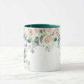 Mug Bridesmaid Cadeaux Roses Blanches Thème Personnali (Centre)