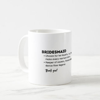 Mug Bridesmaid Definition Card – Funny & Heartfelt Bri