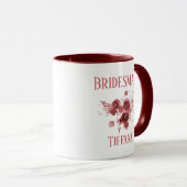 Mug Bridesmaid Floral Bourgogne  (Devant droit)