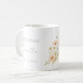 Mug Bridesmaid Gift Wildflower Garden Personalized (Devant gauche)