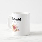 Mug Bridesmaid - Mariage de bouquet de fleurs d'aquare (Devant gauche)