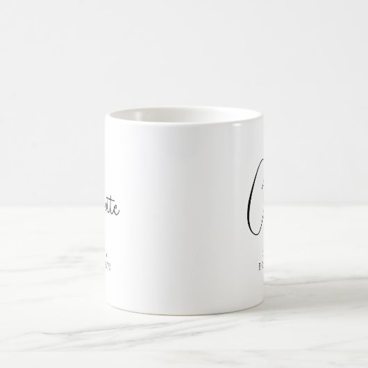 Mug Bridesmaid Mariage Simple Modern Script Nom (Centre)