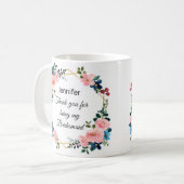 Mug bridesmaid merci mariage de couronne botanique (Devant gauche)