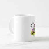 Mug Bridesmaid Pansies Floral Vintage Boho Mariage (Devant gauche)