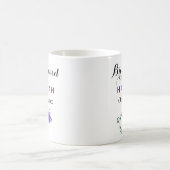 Mug Bridesmaid Typographie moderne Purple Floral Maria (Centre)
