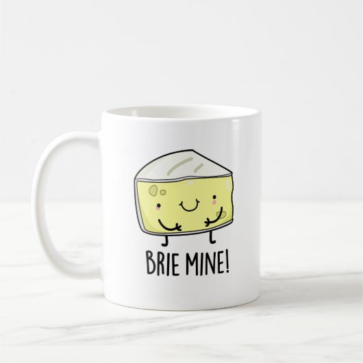 Mug Brie Mine Funny Pun au fromage (Gauche)