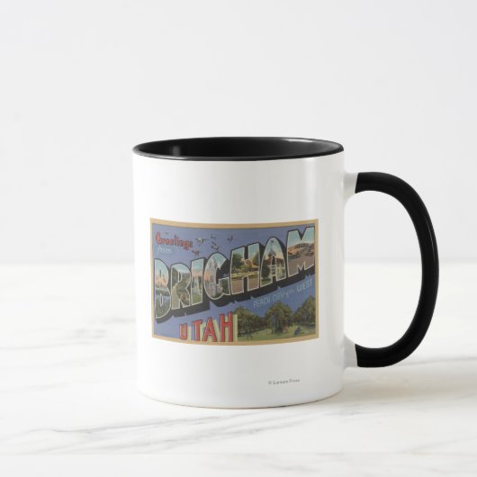 Mug Brigham, UtahGrandes lettres ScènesBrigham, UT (Droite)