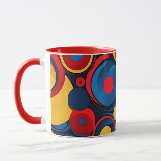 Mug Bright 60s Mod Abstrait (Gauche)