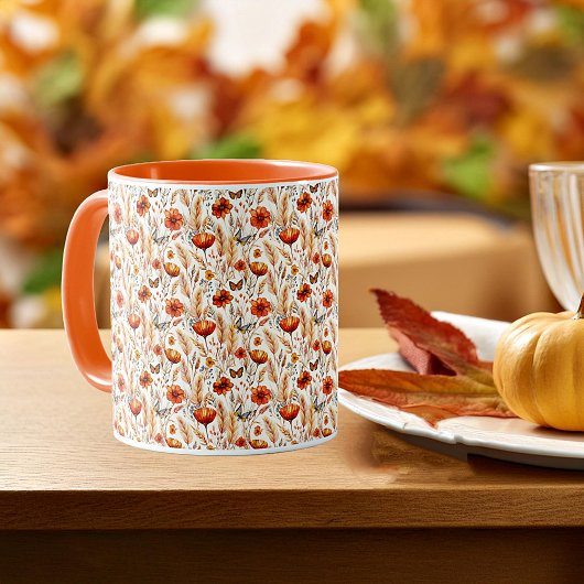 Mug Bright automne boho imprimé botanique