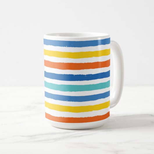 Mug Bright Beach Striped Motif (Devant droit)