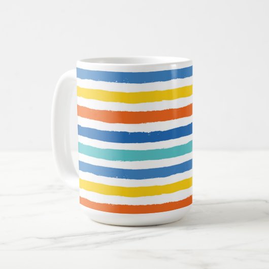 Mug Bright Beach Striped Motif (Devant gauche)