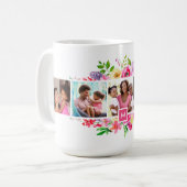 Mug Bright Blooms 5 Photo Collage Monogramme (Devant gauche)