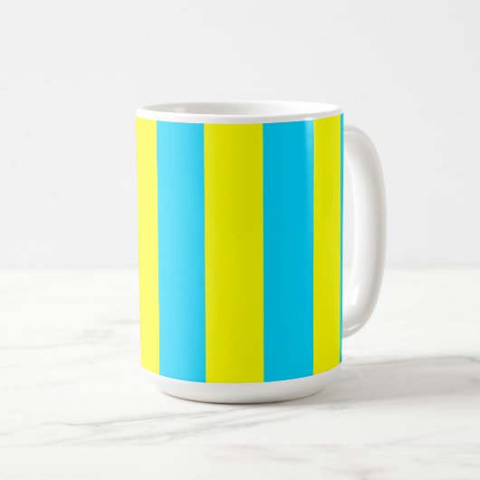 Mug Bright Blue and Yellow Stripes  (Devant droit)