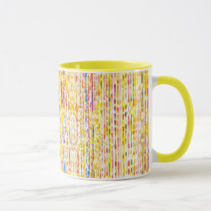 Mug Bright Cheery Rainbow Raindrops Stripes Musique