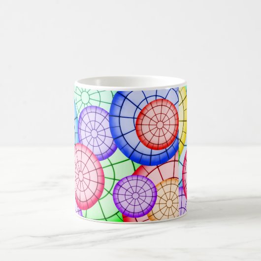 Mug Bright Colorful Abstract Circles Pattern (Centre)