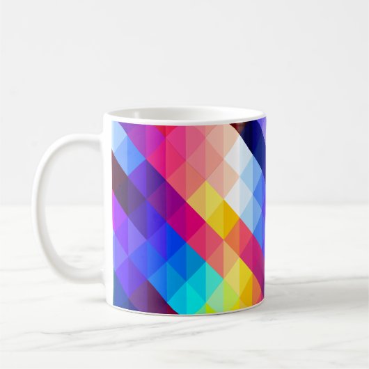 Mug Bright Colorful Abstract Geometric Pattern (Gauche)