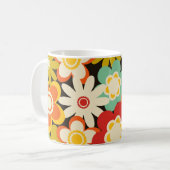 Mug Bright Colorful Retro Cute Floral Pattern (Devant gauche)