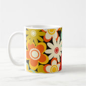 Mug Bright Colorful Retro Cute Floral Pattern (Gauche)